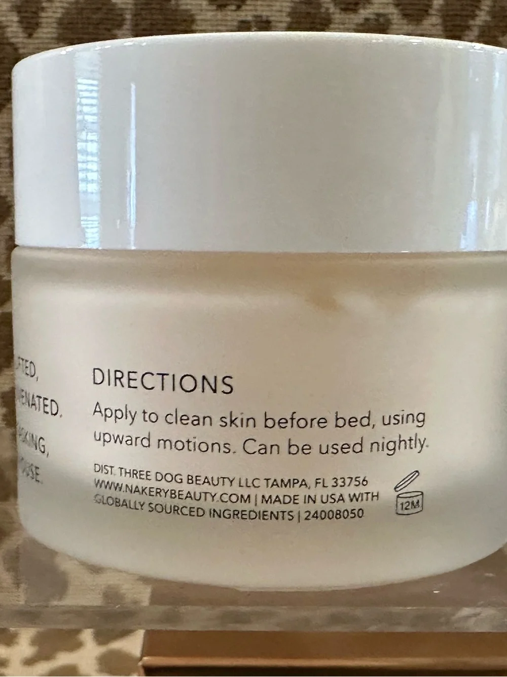 Nakery Lift-Tox Night Lift Repair Cream~Full Size~2fl oz~New In Sealed Box~$55